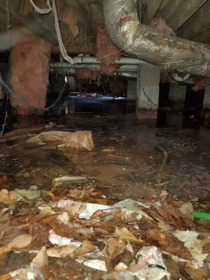 Crawl space flood assessment for Commercial Water Damage Restoration in Patton